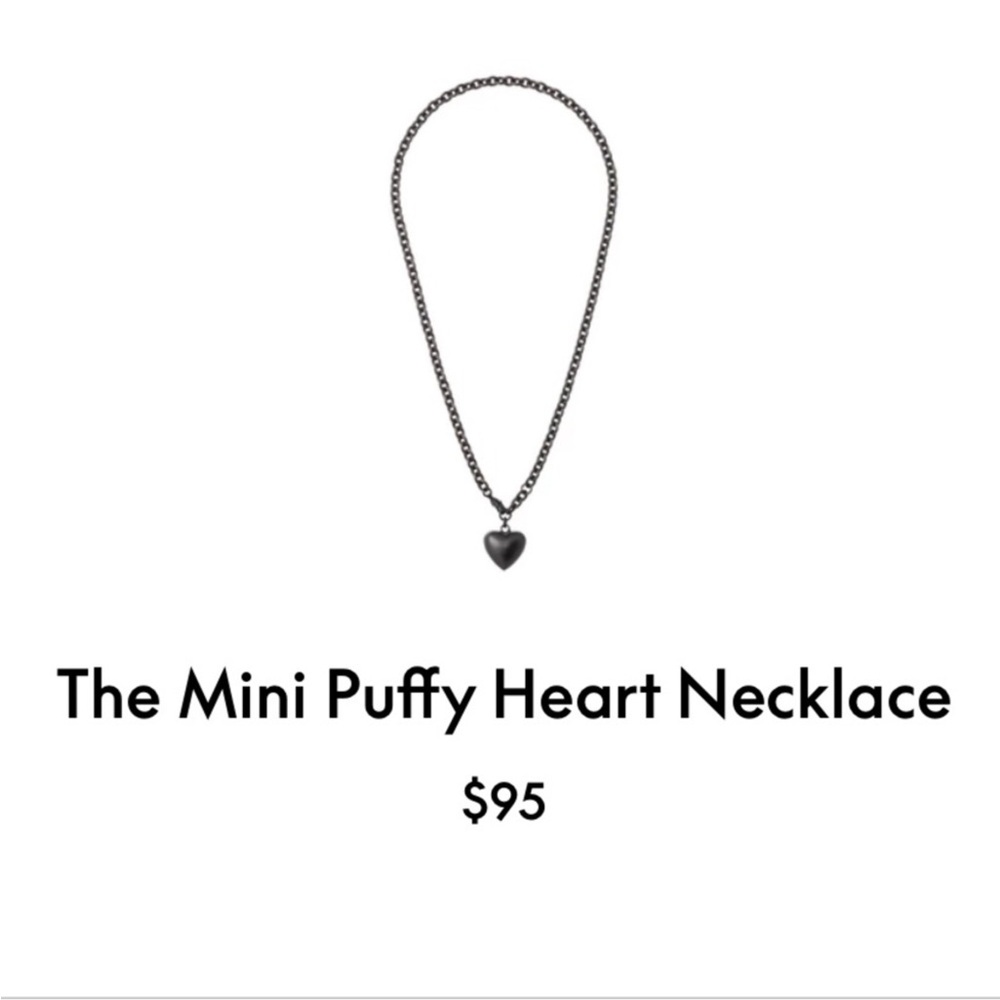 NWOT Roxanne Assoulin The Mini Puffy Heart Necklace